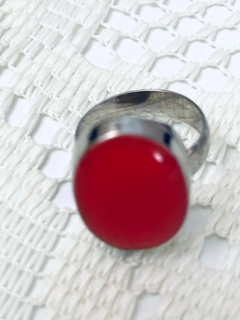 Size 7 Dome Ring with Silver ring